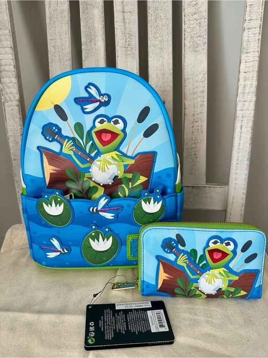 Loungefly Handbags - Loungefly Exclusive Muppets Rainbow Connections Mini Backpack & Wallet